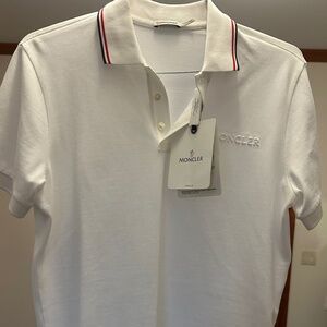 Men’s MONCLER cotton PIQUE polo shirt size small NWT